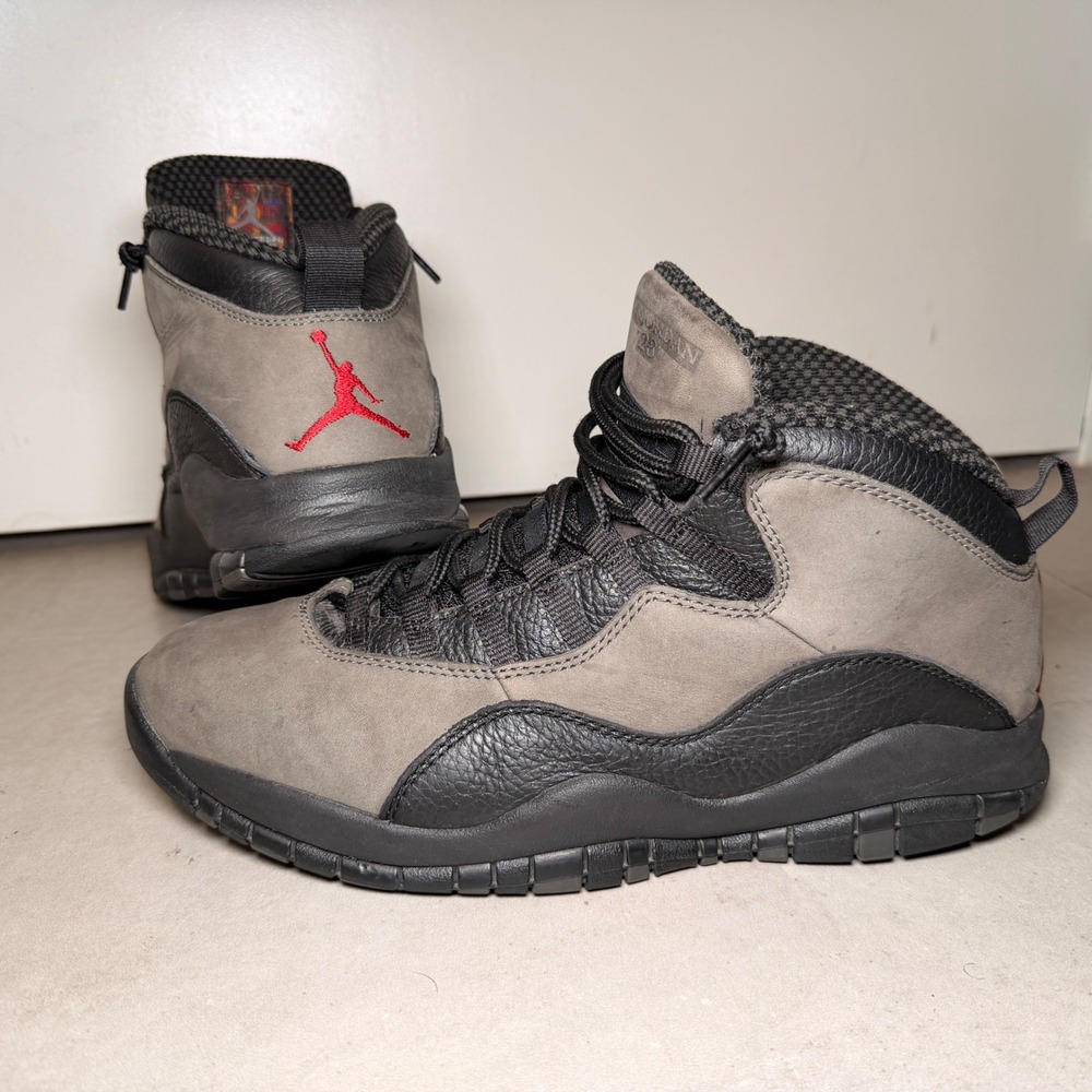 US‎ 12 Air Jordan 10 Retro Shadow Black Mens 310805-002 Dark Red Nubuck 2017 Mid